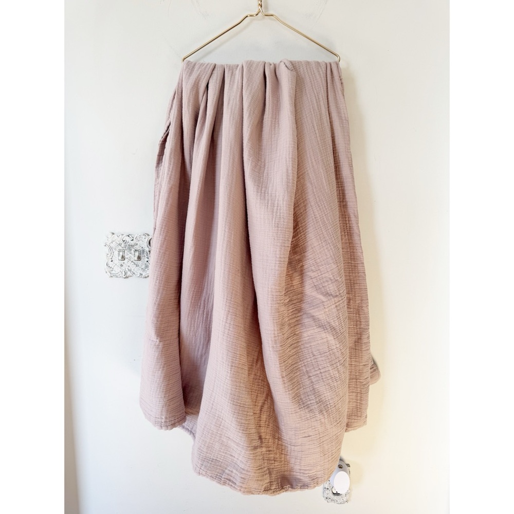 Restoration Hardware Baby & Child Dusty Rose Pink Twin Cotton Gauze Duvet Cover - Picture 2 of 9